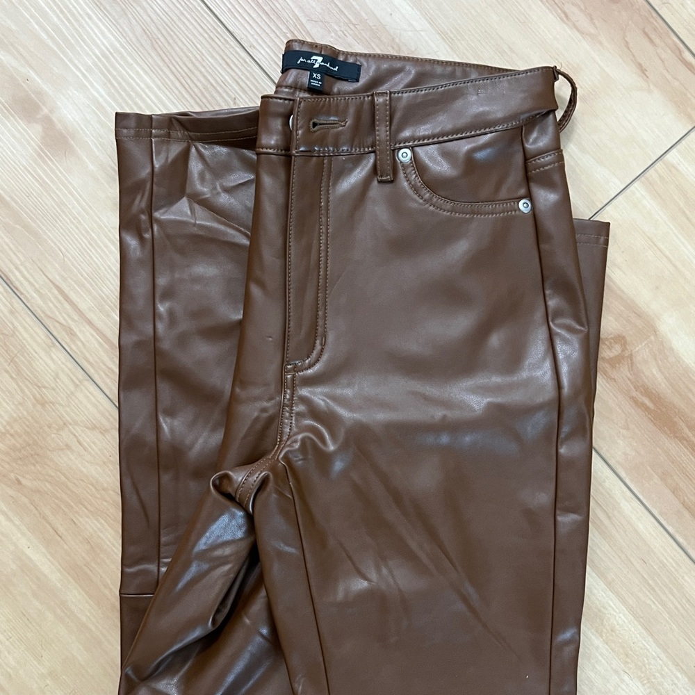 7 For All Mankind leather pants
